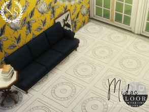 Sims 4 — Midas Marble Floor by networksims — A carved, greyscale, marble floor.