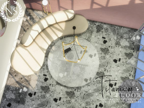 Sims 4 — Titanium Marble Floor by networksims — A greyscale marble floor.