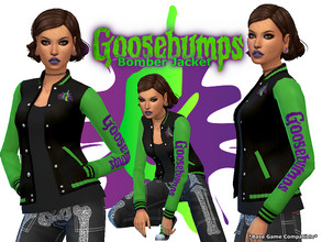 Sims 4 — Goosebumps Bomber Jacket by simsloverxyz — Goosebumps Bomber Jacket