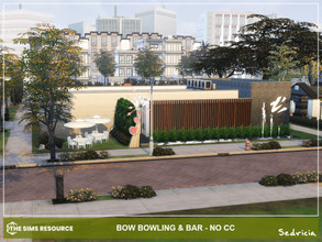 Sims 4 — Bow Bowling & Bar NoCC by Sedricia — Bow Bowling & Bar NoCC Beech Byway, Newcrest Bowling Community Full