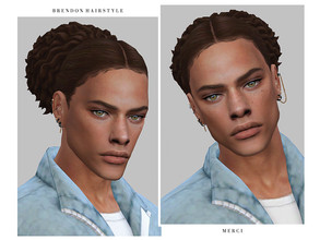 Sims 4 — Brendon Hairstyle by -Merci- — New Maxis Match Hairstyle for Sims4. -24 EA Colours. -For male, teen-elder. -Base