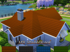 Sims 4 — MB-StableRoof by matomibotaki — MB-StableRoof Stable and durable roof with an urban structure, comes in 4