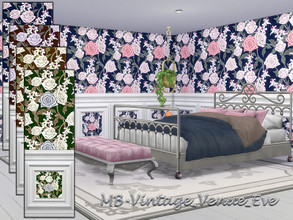 Sims 4 — MB-Vintage_Venue_Eve by matomibotaki — MB-Vintage_Venue_Eve classic vintage wall paneling with wooden facade