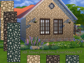 Sims 4 — MB-StoneCollection_RiverStones_SET by matomibotaki — MB-StoneCollection_RiverStones_SET washed out river stones