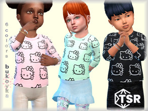 Sims 4 — Shirt Kitty  by bukovka — Shirt for babies. Installed standalone, suitable for the base game. 6 color options.