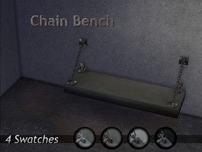 Sims 4 — Chain Bench by RoyIMVU — Concrete bench with chains. Good for Mad Scientist or Jail builds. Functions as a