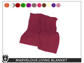 Sims 4 — Marvelous Living Room Blanket by nemesis_im — Blanket from Marvelous Living Room Set - 11 Colors - Base Game