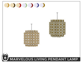 Sims 4 — Marvelous Living Room Pendant Lamp by nemesis_im — Pendant Lamp from Marvelous Living Room Set - 7 Colors - Base