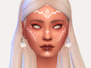 Sims 4 — Stagllion Facepaint by Sagittariah — base game compatible 3 swatch properly tagged enabled for all occults