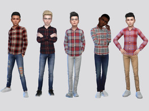 Sims 4 — Fashion Plaids Boys by McLayneSims — TSR EXCLUSIVE Standalone item 8 Swatches MESH by Me NO RECOLORING Please
