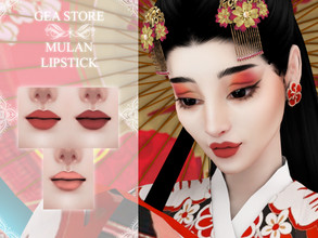 Sims 4 — Mulan Lipstick by Gea_Store — 3 Color Swatches BGC HQ Dont Reclaim this as your and dont re-update