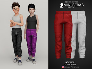 Sims 4 — Mini Sebas (Pants) by Beto_ae0 — kids sports pants hope you like it - 12 colors - New Mesh - All Lods - All maps