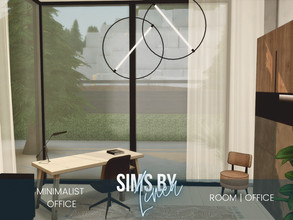 Sims 4 — Minimalist Office by SIMSBYLINEA — Overlooking the outside, this minimalist office offers space for all your