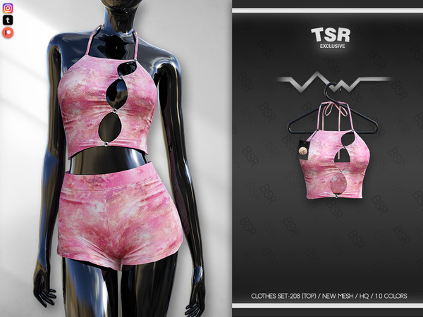 Sims 4 — CLOTHES SET-208 (TOP) BD671 by busra-tr — 10 colors Adult-Elder-Teen-Young Adult For Female Custom thumbnail