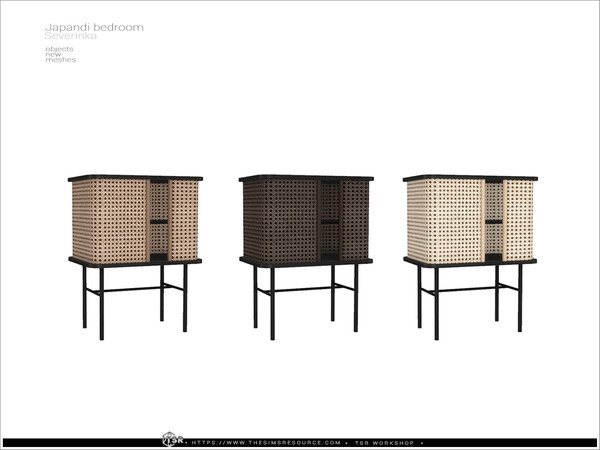 Sims 4 — Japandi bedroom - end table by Severinka_ — End table From the set 'Japandi bedroom' Build / Buy category: