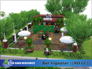 Sims 4 — Bar Vignatar by Bozena — The house is located in the Porto Luminoso. Tartosa. Lot: 30 x 20 Value: $ 42 620 Lot