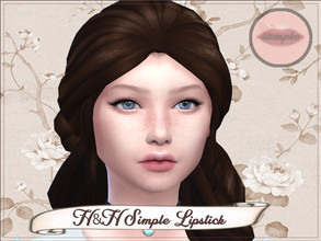 Sims 4 — (H&H) Simple Lipstick by hemlockandholywater — Base Game compatible. Now including custom CAS icon. A not