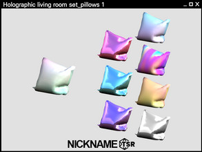 Sims 4 — Holographic living room set_pillows 1 by NICKNAME_sims4 — Holographic living room set 8 package files.