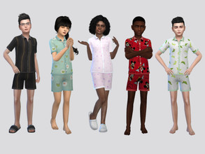 Sims 4 — Briston Sleepwear Kids by McLayneSims — TSR EXCLUSIVE Standalone item 10 Swatches MESH by Me NO RECOLORING