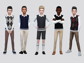 Sims 4 — Louise Preppy Shirt Boys by McLayneSims — TSR EXCLUSIVE Standalone item 8 Swatches MESH by Me NO RECOLORING