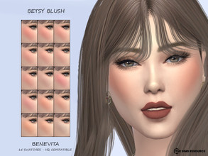Sims 4 — Betsy Blush [HQ] by Benevita — Betsy Blush HQ Mod Compatible 15 Swatches I hope you like! :)