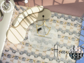 Sims 4 — Honeycalm Tile Floor by networksims — A hexagonal marble tile floor.