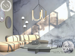Sims 4 — Laudine Marble Mural by networksims — A white marble mural.