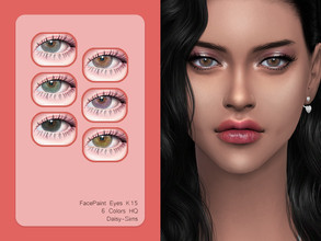 Sims 4 — Eyes K15 by Daisy-Sims — 6 color swatches HQ compatible in Facepaint category