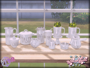 Sims 4 — Rae Of Sunshine II by ArwenKaboom — Second set of Rae Dunn collection featuring kitchen objects. All items,