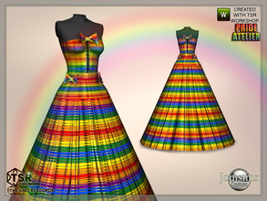 Sims 4 — Pride 2022 atelier deco dress by jomsims — Pride 2022 atelier deco dress