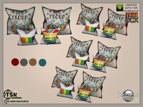 Sims 4 — Pride 2022 Ocx cushions bed deco by jomsims — Pride 2022 Ocx cushions bed deco