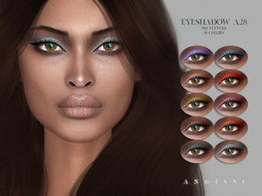Sims 4 — Eyeshadow A28 by ANGISSI — Previews made with HQ mod -10 colors -HQ compatible -female -Custom thumbnail -Works