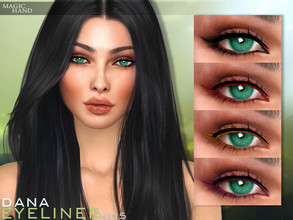 Sims 4 — [Patreon] Dana Eyeliner N05 by MagicHand — Eyeliner in 4 colors with different color density (12 swatches) - HQ