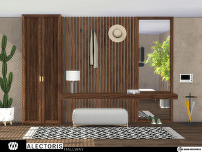 Sims 4 — Alectoris Hallway by wondymoon — Modern style Alectoris hallway furnitures that complement each other; dark