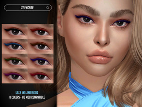 Sims 4 — Lilly Eyeliner N.183 by IzzieMcFire — Lilly Eyeliner N.183 contains 8 colors in HQ texture. Standalone item with