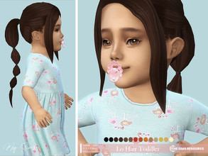 Sims 4 — Lo Hair Toddler by MSQSIMS — This long Maxis Match ponytail hair is suitable for female and male sims. - New