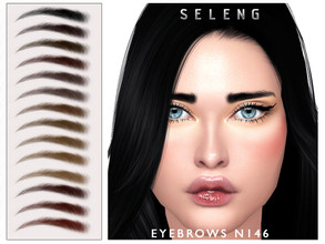 Sims 4 — Eyebrows N146 by Seleng — The eyebrows has 21 colours and HQ compatible. Allowed for teen, young adult, adult