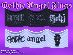 Sims 4 — Gothic Angel Flags by simsloverxyz — Gothic Angel Flags