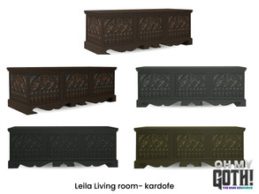 Sims 4 — Oh My Goth_kardofe_Leila_Coffee table by kardofe — Antique carved wooden chest, in five colour options