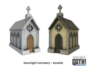 Sims 4 — Oh My Goth_kardofe_Moonlight_Pantheon by kardofe — Gothic style pantheon, in two options, old and ruinous or in