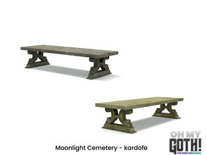 Sims 4 — Oh My Goth_kardofe_Moonlight_Stone bench by kardofe — Stone bench, in two colour options