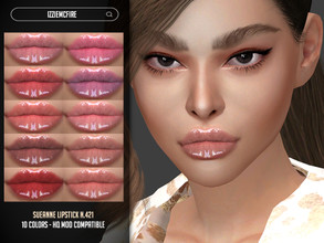 Sims 4 — Sueanne Lipstick N.421 by IzzieMcFire — Sueanne Lipstick N.421 contains 10 colors in hq texture. Standalone item