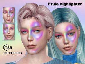 Sims 4 — Pride highlighter by coffeemoon — "Blush" category for female and male: teen, young, adult, elder HQ