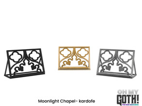 Sims 4 — Oh My Goth_kardofe_Moonlight_Lectern by kardofe — Metal lectern, gothic style, in three colour choices