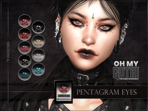 Sims 4 — Oh My Goth - Pentagram Eyes by RemusSirion — Pentagram eyes (Facepaint category) Facepaint category 9 swatches