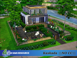 Sims 4 — Kaskada by Bozena — The house is located in the Coutryard Lane . Willow Creek. The perfect place for a single.