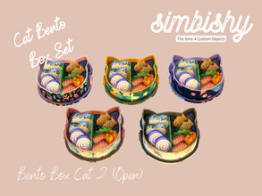 Sims 4 — Bento Box Cat 2 (Open) by simbishy — For cute lunchtimes! A little cat-shaped bento box you couldn't resist