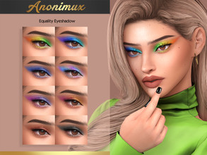 Sims 4 — Equality Eyeshadow  by Anonimux_Simmer — - 8 Shades - Compatible with the color slider - BGC - HQ - Thanks to