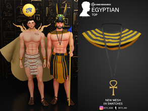 Sims 4 — Egyptian (Top) by Beto_ae0 — Egyptian top, enjoy it - 09 colors - New Mesh - All Lods - All maps