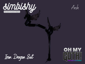 Sims 4 — Oh My Goth - Iron Dragon Arch by simbishy — Oh my goth it's an iron dragon arch.